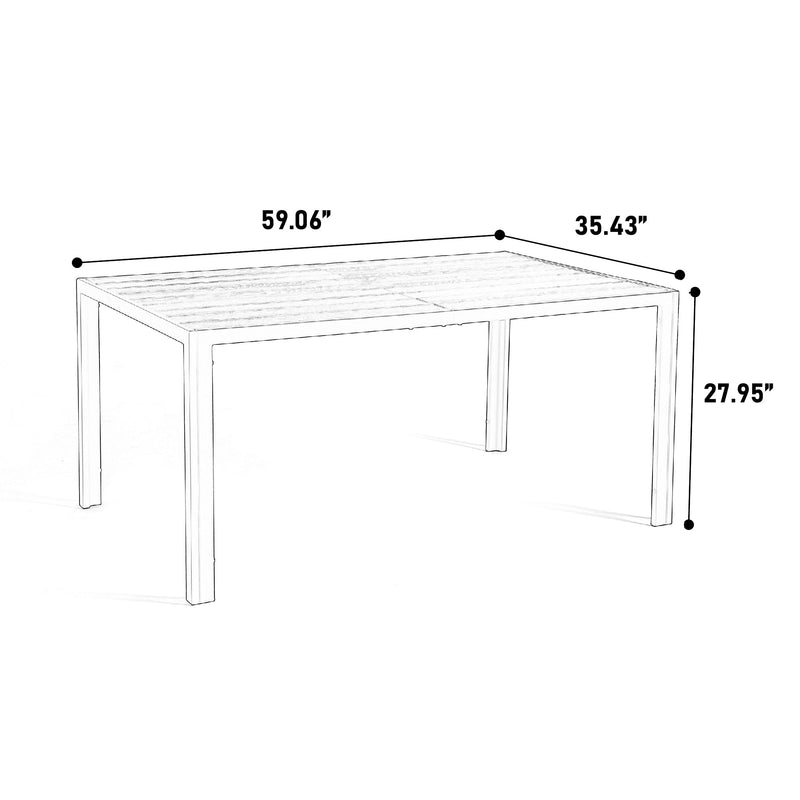7 Pieces Patio Dining Set,  Outdoor Furniture Table and 6 Textilene Chairs, Outdoor Furniture with Rectangular Table and 6 Stackable Chairs Family Conversation Set for Garden Backyard Deck-Brown