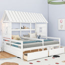 House Platform Beds With 2 Drawers, Side By Side Design by HouseOfZazla