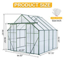 Double Door Polycarbonate house Raised Base And Anchor Aluminum Heavy Duty Walk In houses For Outdoor Backyard In All Season by HouseOfZazla