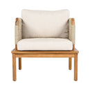 Outdoor 5-Piece Acacia Wood and Rope Patio Sofa Set