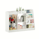 Bookshelf And Toy Storage, 3 Tier Montessori Bookcase With Stuffed Animal Organizer - White by HouseOfZazla