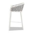 Rowan - Rope Barrel Low Back Patio Counter Stool (Set of 2) - Optic White by HouseOfZazla
