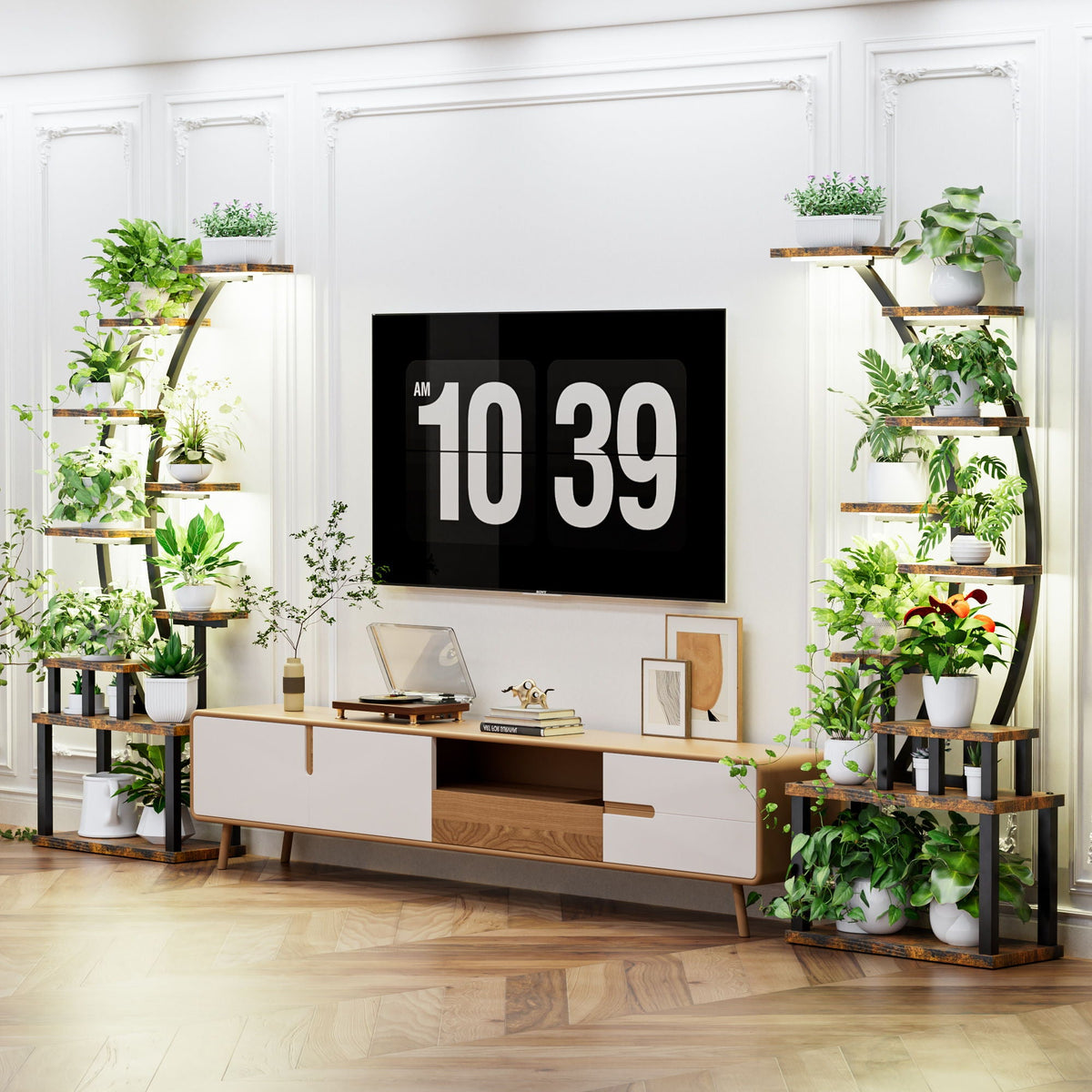 9 Tiered Indoor Plant Stand With 5 Adjustable Grow Lights, photo 18 of 29