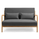 Leisure Chair With Solid Wood Armrest And Feet, Mid-Century Modern Accent Sofa, 2 Seat by Unique Piece Furniture