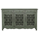 Naomi - 3 Drawer Scrollwork Accent Cabinet - Green