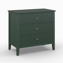 Fluted 3 Drawer Nightstand With Soft Close Slides by HouseOfZazla