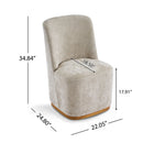 Indoor Upholstered Dining Chair (Set of 2) with Sturdy Frame - Oatmeal by HouseOfZazla