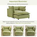 Modern Cozy Upholstered Armchair Sofa With Movable Ottoman by HouseOfZazla
