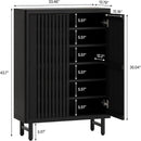 6 Tier Shoe Cabinet With Louvered Doors by HouseOfZazla