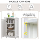 Bathroom Cabinet Triangle Corner Storage Cabinet With Adjustable Shelf Modern Style by HouseOfZazla