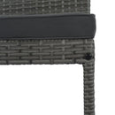 5-piece Outdoor Patio Wicker Bar Set, Bar Height Chairs With Non-Slip Feet And Fixed Rope, Removable Cushion, Acacia Wood Table Top, Brown Wood And Gray Wicker by Montret