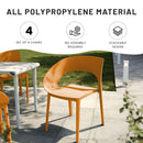 4 Piece Set Of Modern Designed Single Chairs With Folding Square Table by HouseOfZazla