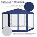 Outsunny 13' x 11' Outdoor Party Tent with Protective Mesh Sidewalls by HouseOfZazla