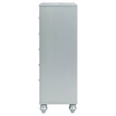 Gunnison 5-drawer Bedroom Chest Silver Metallic