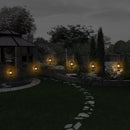 Solar Powered Sun Stake Lamp IP54 Waterproof Decorative Lamp Crackle Glass Globe Stake Lights For Garden Lawn Yard Driveway
