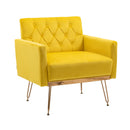 Accent Chair, leisure single sofa with Rose Golden feet