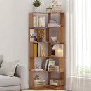 6-Tier L-Shaped Corner Bookshelf with Anti-Tip Safety Kit