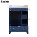 Transitional Style Bathroom Vanity Cabinet With Ceramic Sink by HouseOfZazla