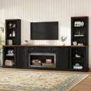 3-Piece TV Stand Set with Curved Side Cabinets for TVs Up to 70"