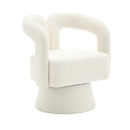 360 Degree Swivel Cuddle Barrel Accent Chairs, Round Armchairs with Wide Upholstered, Fluffy Fabric Chair for Living Room, Bedroom, Office, Waiting Rooms