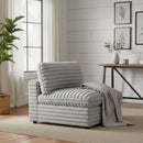 Jenny - Armless Slipper Chair - Gray by HouseOfZazla