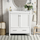 Bathroom Vanity With Single Sink, Combo Cabinet Undermount Sink, Bathroom Storage Cabinet With Two Doors And A Drawer, Soft Closing, Multifunctional Storage, Solid Wood Frame by HouseOfZazla