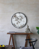 Theodor - Mirror With Industrial Design Round Mirror With Metal Frame For Wall Decor & Entryway Console Lean Against Wall - Black by HouseOfZazla