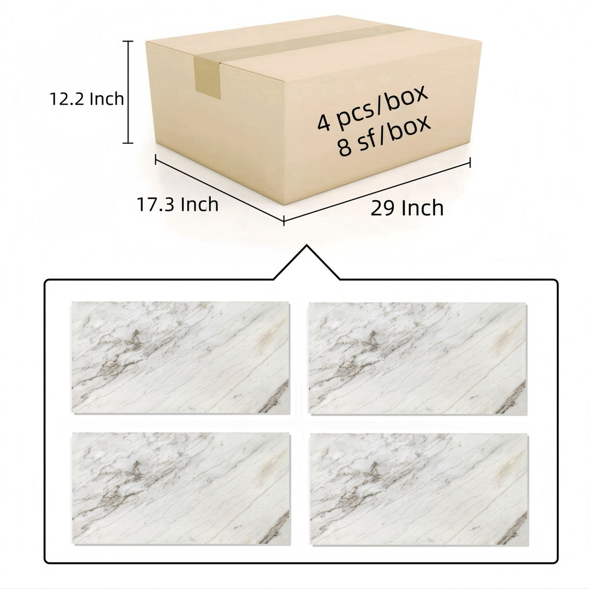 Natural Marble Polished Tile For Wall And Floor (Set of 4), photo 34 of 40