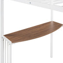 Bunk Bed With Desk, Ladder And Quality Slats For Bedroom by HouseOfZazla