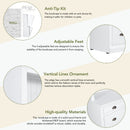 83.4"Tall Bookshelf &Writting Desk Suite,Modern Bookcase Suite with LED Lighting, Drawers,Study Desk and Open Shelves,2-Piece Set Storage Bookshelf for Living Room,Home Office,Study room,White