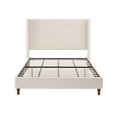 Peyton - Upholstered Bed With 54" High Headboard, Traditional Hand Buttoned Tufting