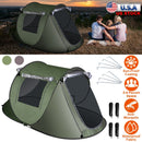 3-4 Person Pop Up Tent Automatic Setup Camping Tent Waterproof InstantÊSetup Tent with 2 Mosquito Net Windows Carrying Bag for Hiking Climbing Adventu