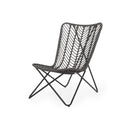 Outdoor Wicker Chair With Geometric Cross Base, Set of 2 - Gray by HouseOfZazla