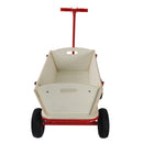 Wooden Children's Outdoor Stroller with Four-Wheel Design