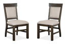 Bellamy - Dining Side Chair With Upholstered Seat & Back (Set of 2) - Dark Brown