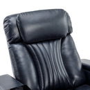 270° Power Swivel Recliner Home Theater Chair With Hidden Arm Storage, LED Light, Cup Holder, And Tray Table by HouseOfZazla