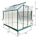 Polycarbonate house, Heavy Duty Outdoor Aluminum Walk-In House Kit With Rain Gutter, Vent And Door For Backyard Garden by HouseOfZazla