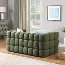 62.2length, 35.83" deepth, human body structure for USA people, marshmallow sofa,boucle sofa, OLIVE GREEN 2S BOUCLE