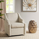 Justin - Swivel Glider Chair With 360 Degree Rotation - Tan by HouseOfZazla