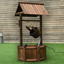 Garden Rustic Wishing Well Wooden Water Fountain with Pump by LJGDeals