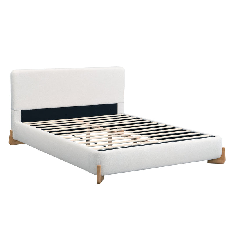 Elegant Boucle Upholstered Bed, Queen Size, photo 10 of 10