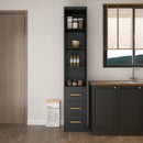 85.04" Tall Storage Cabinet with Drawer and Shelves