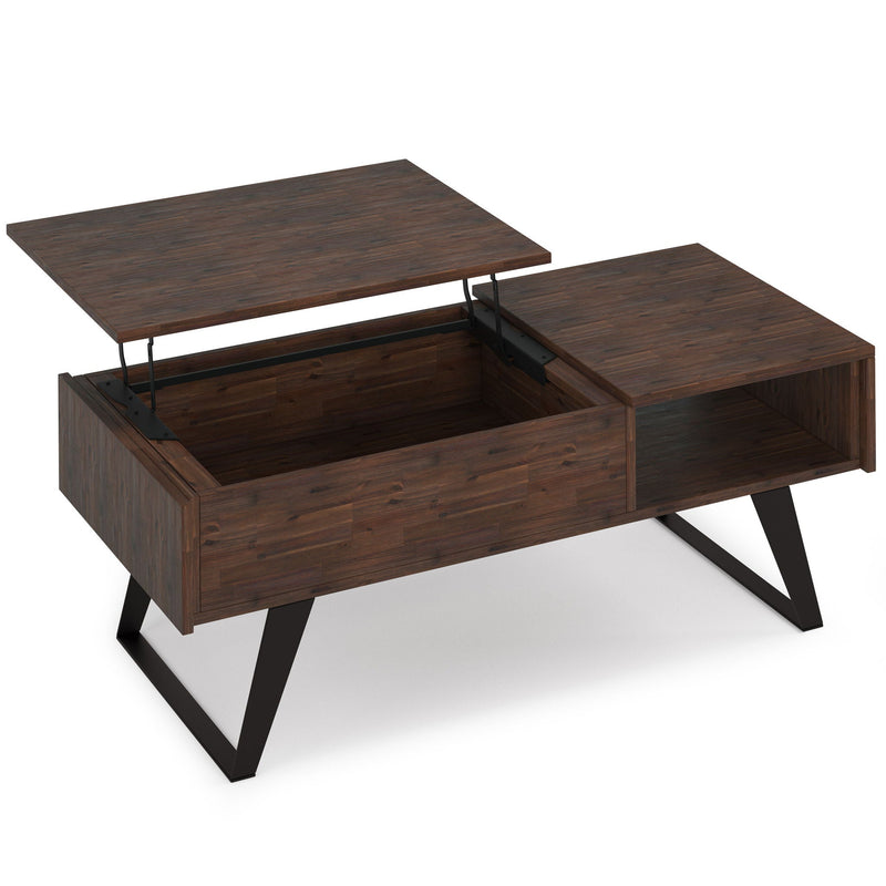 Lowry - Lift Top Coffee Table - Distressed Charcoal Brown, photo 9 of 11