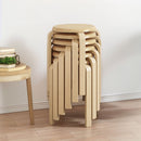 Stackable Bentwood Stool Set of 6, 18" Round Backless Stools by HouseOfZazla