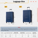 2 Piece Luggage Set With Bags Expanable Spinner Wheels ABS Lightweight Suitcase With Tsa Lock 20" / 24" by HouseOfZazla