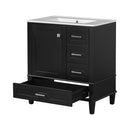 Bathroom Vanity, Modern Bathroom Cabinet With Sink Combo Set, Bathroom Storage Cabinet With A Soft Closing Door And 3 Drawers, Solid Wood Frame by HouseOfZazla