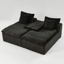 Double Chaise Lounge With Full Compressed Sponge