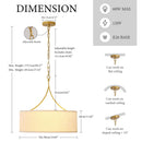 3 Light Drum Pendant Light by HouseOfZazla