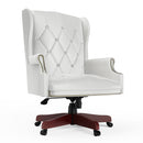 330LBS Executive Office Chair, Ergonomic Design High Back Reclining Comfortable Desk Chair - White