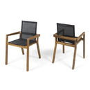 7 Pieces Acacia Wood Outdoor Dining Set